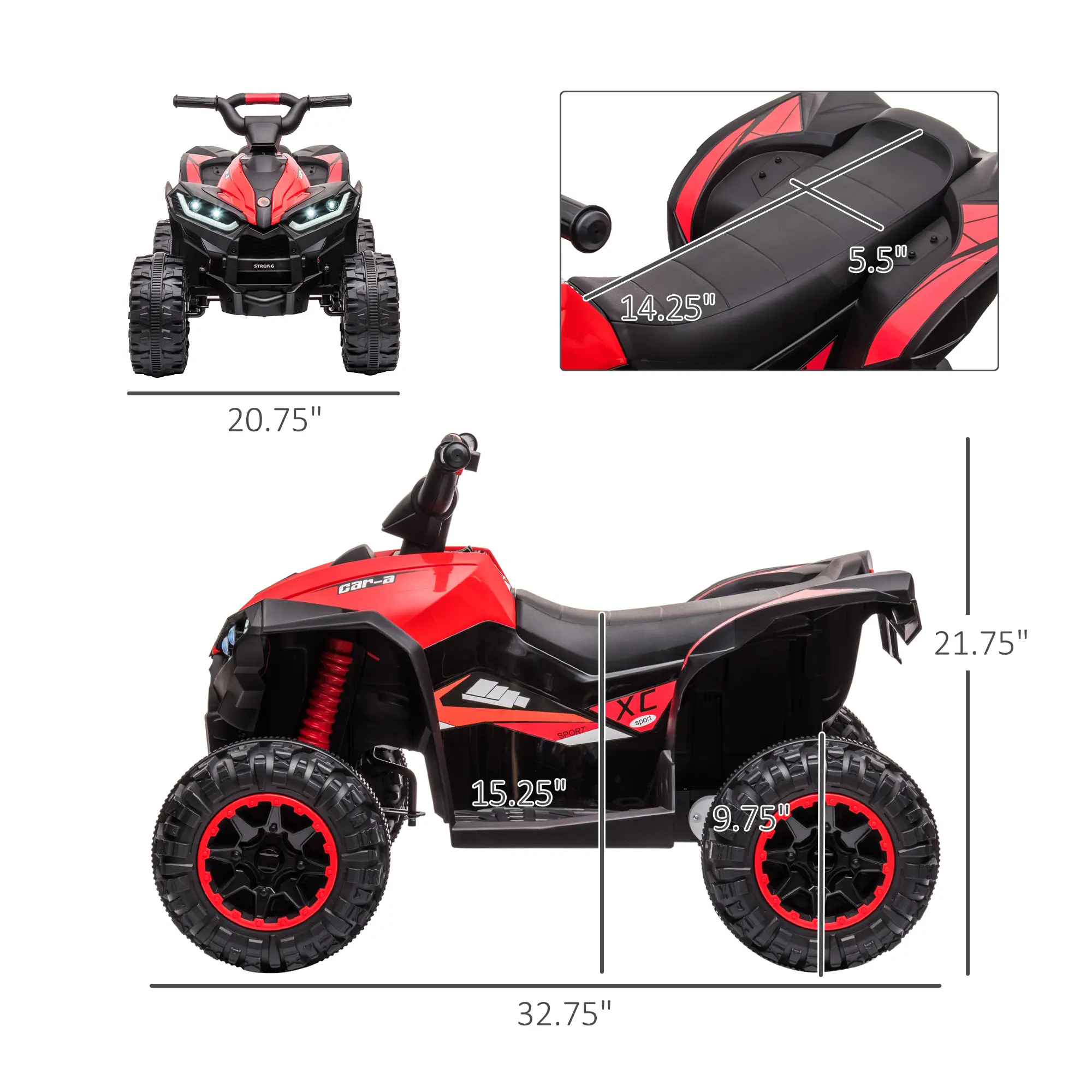Kids Electric ATV – Ride-On Quad with Forward/Reverse, Durable Wheels & Built-In Music for Outdoor Fun