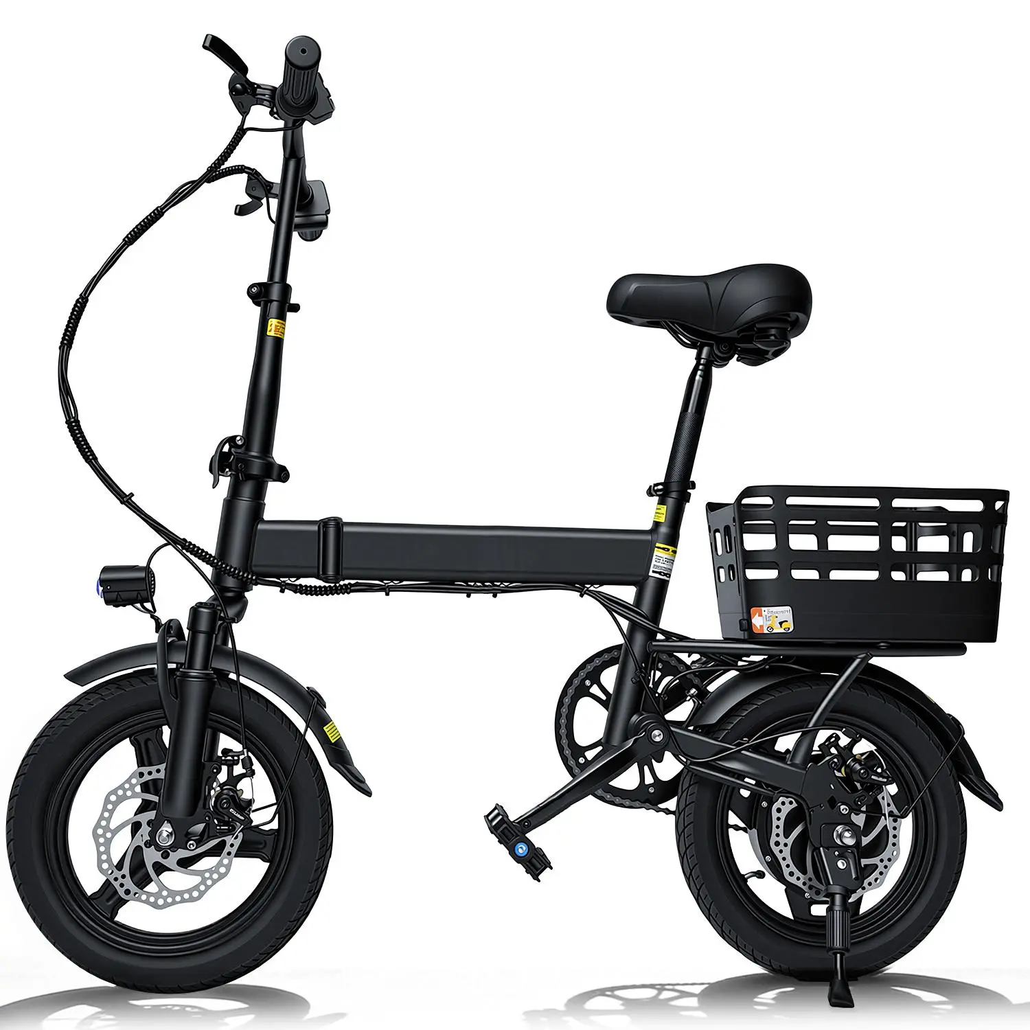 750W Folding Electric Bike – 20+ MPH Compact E-Bike with 30+ Mile Range, Suspension & Removable Battery