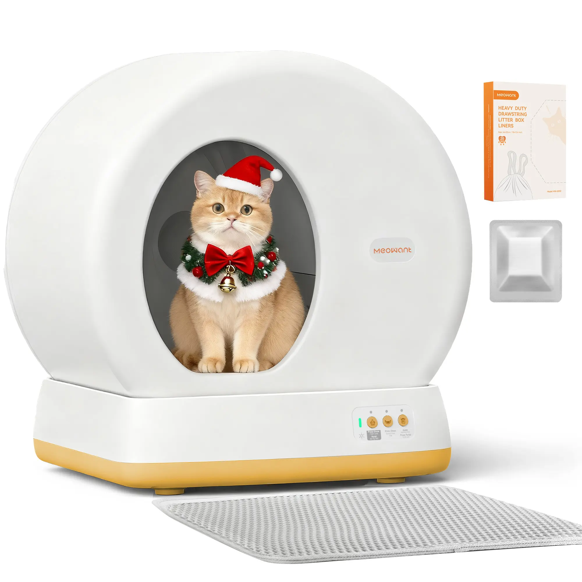 Automatic Self-Cleaning Litter Box – App Control, Odor-Free Design, Ultra-Quiet Operation & Multi-Cat Friendly