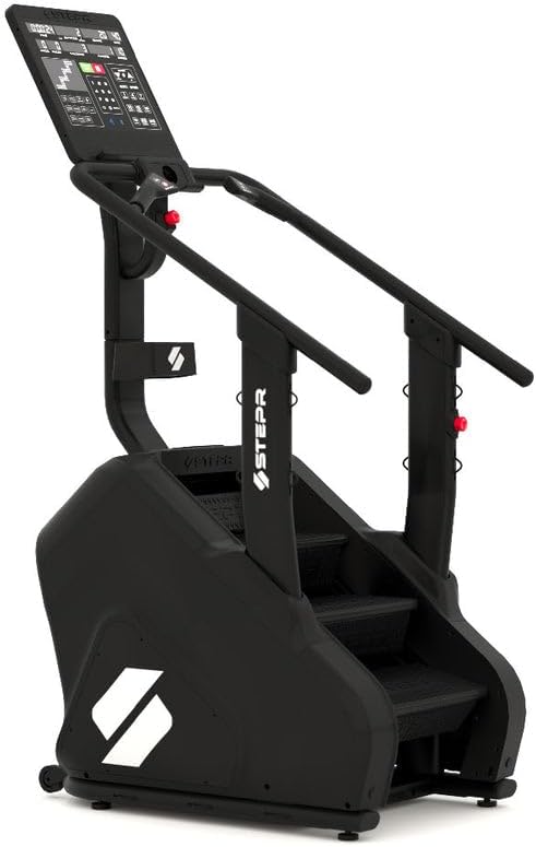 Classic Stair Master with LED Touchscreen, Commercial Grade Stairmaster Machine for Home, 190 Steps/Min, Resistance Band Attachments, 400 lb Capacity
