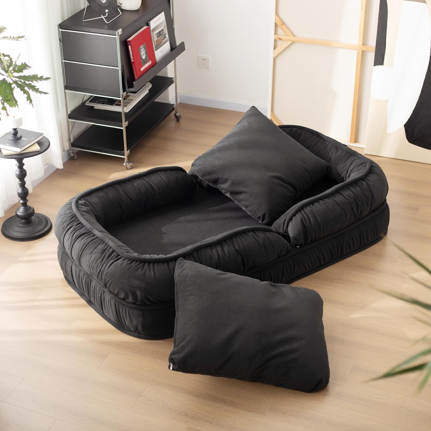 Summer Sale！Foldable Lazy Sofa Bed Floor Chair