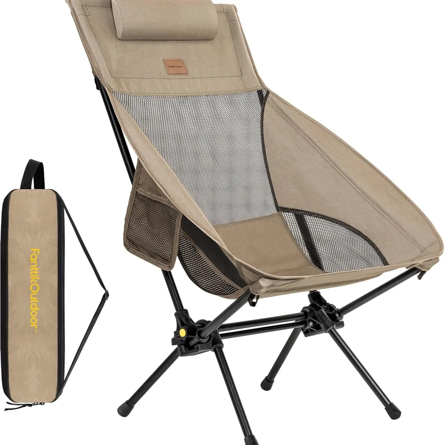 Outdoor L8 Camping Chair, Portable & Lightweight, Comfort-Driven Foldable Rocking Chair with Carry Bag for Camping, Hiking, Patio, Fishing, Support up to 250 lbs,summerwins