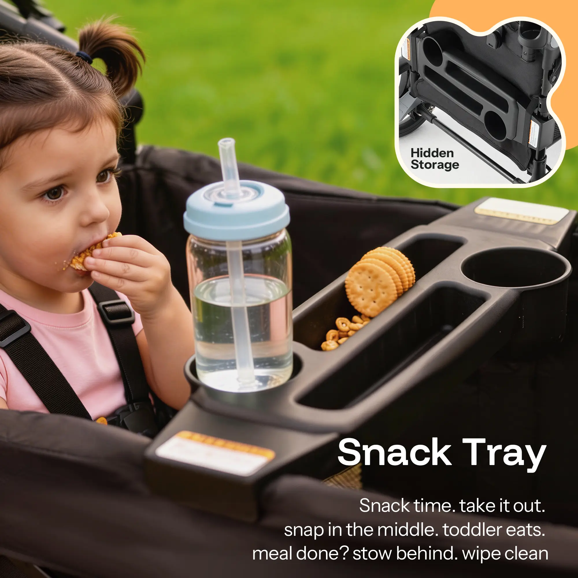 Lightweight Folding Adjustable 2-Seat/4-Seat Travel Stroller, Canopy, Push-Pull Handle, EVA Foam All-Terrain Wheel, Large Storage, Outdoor/Camping Use, Lightweight Travel Stroller, Adjustable Stroller,summerwins