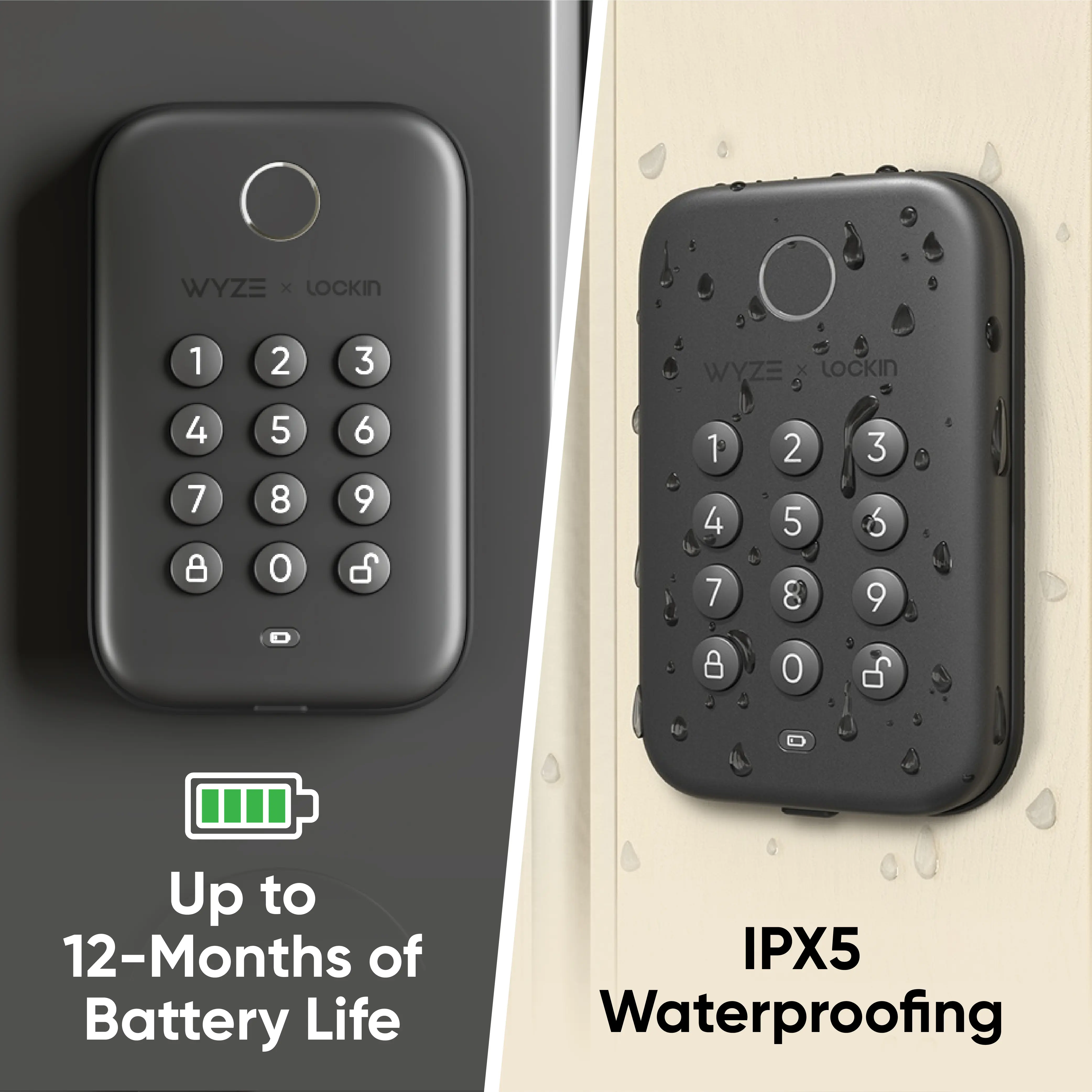 Smart Fingerprint Door Lock – Keyless Bluetooth Deadbolt with Auto-Lock, Weatherproof Design & App Control