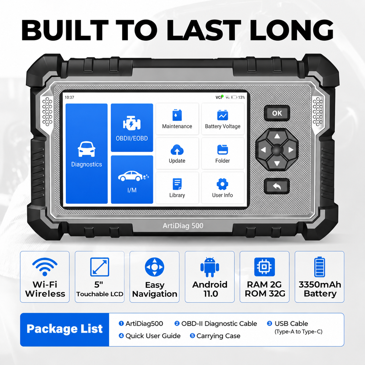 AD500 OBD2 Scanner