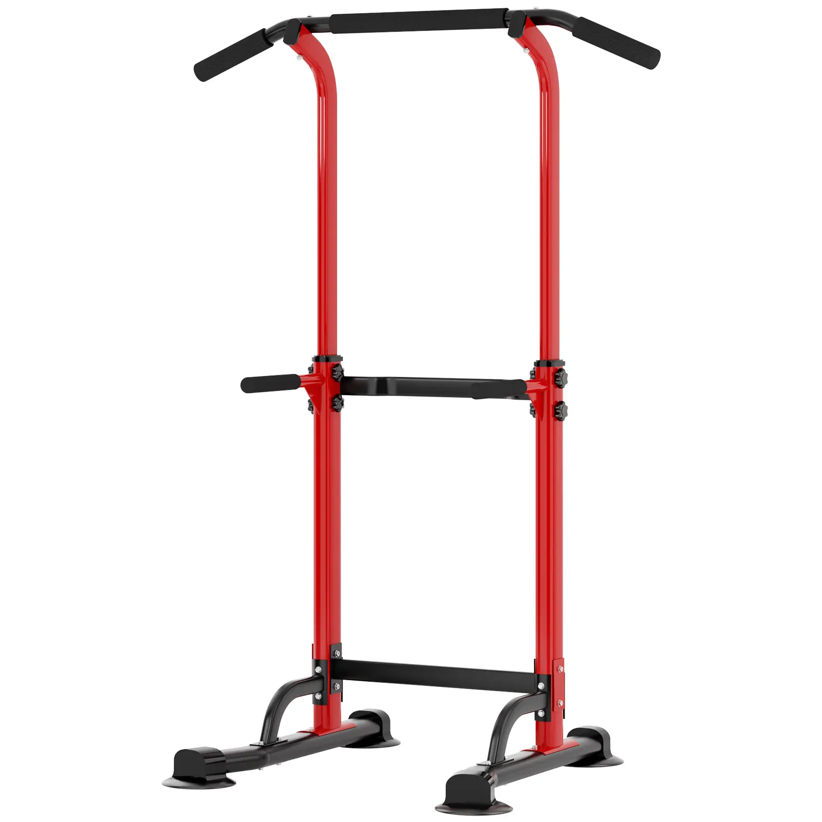 Home Gym Exercise Equipment - Adjustable Pull-Up Bar, Dip Station, Push-Up Bars for Whole Body Workout, 330 LBS Capacity Heavy-Duty Steel H-Shaped Base, Ideal for Men & Women