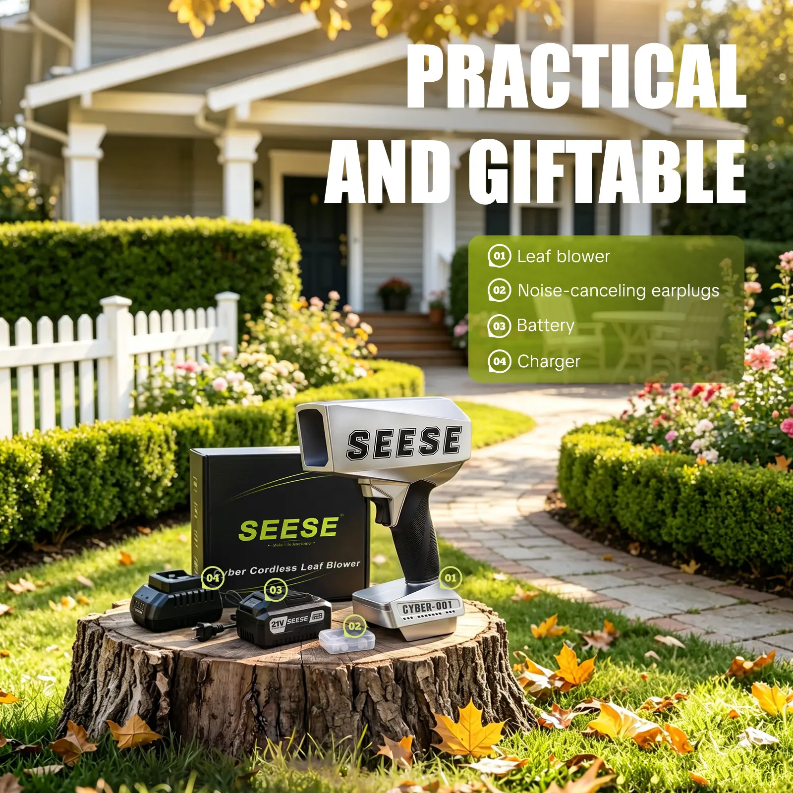 2000G Cyber Cordless Leaf Blower Violent TurboFan,120 MPH+,BrushlessPure Copper Motor Jet Fan With Battery,CordlessTurbo Super Power Air Duster, Car Drying after Wash