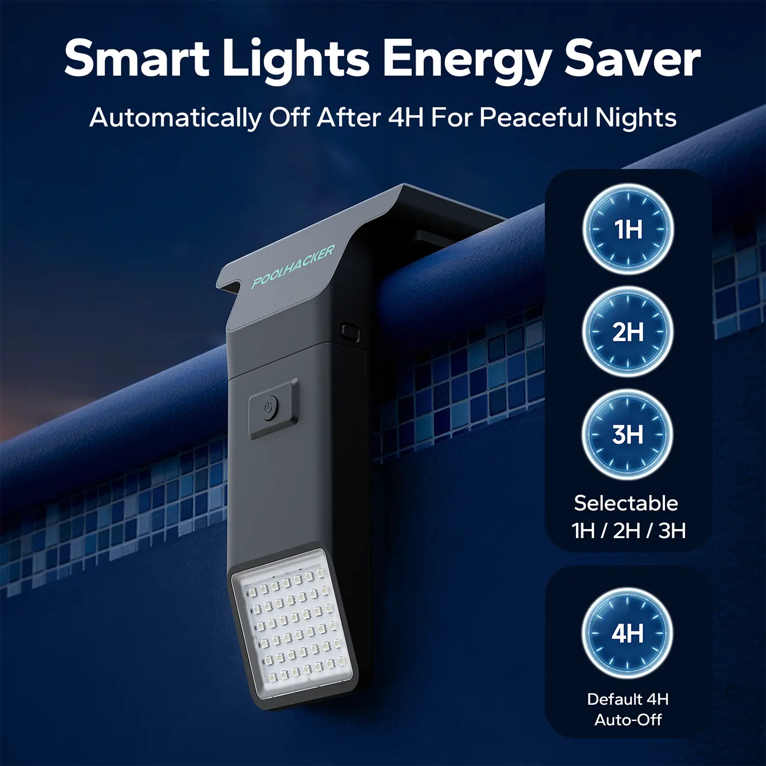 Poolside Solar Light – Waterproof Submersible LED with Remote, for Inground & Above Ground Pools (1 Pack)