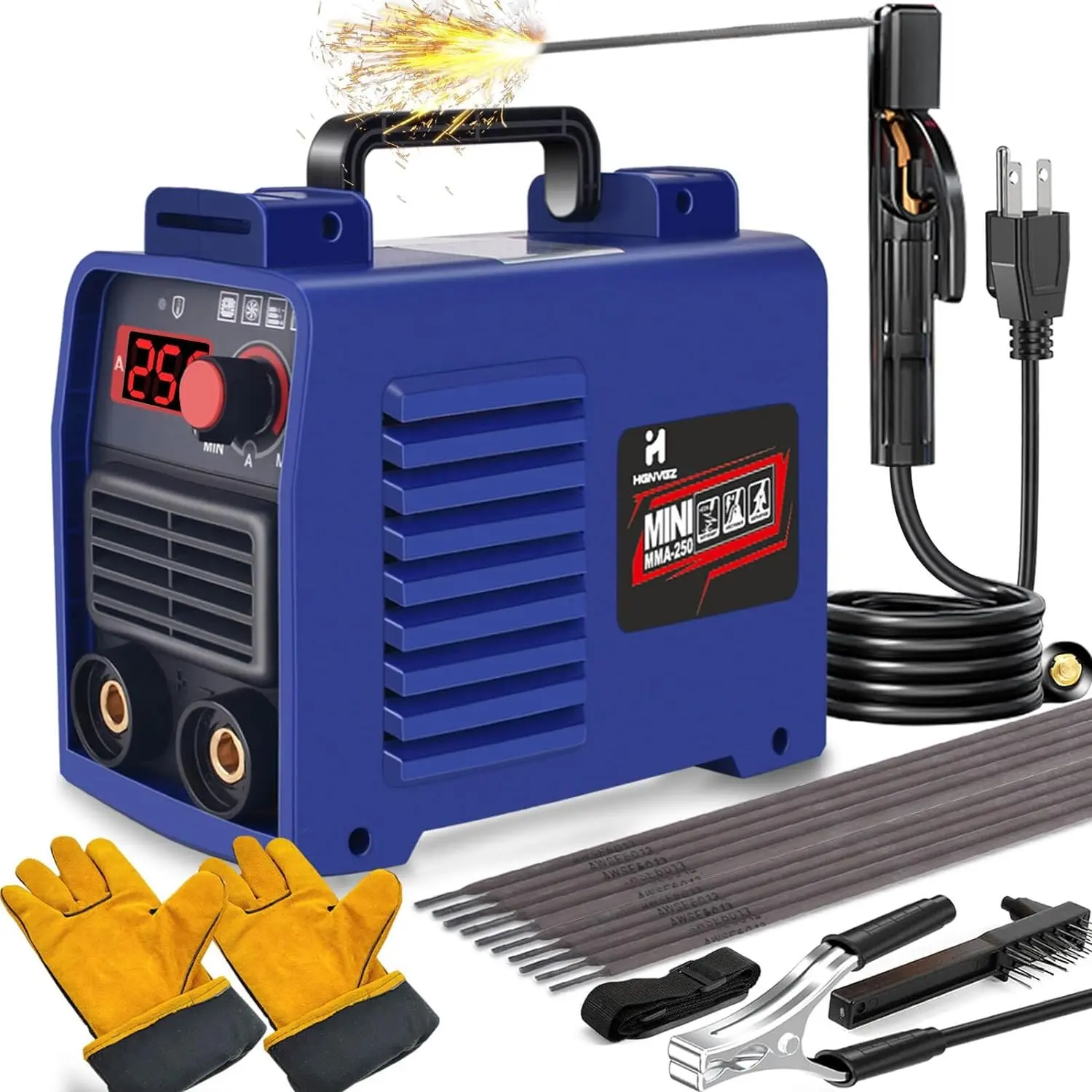 Inverter Stick Welding Machine, 110V Super Mini Portable Welder with 20PCS Rods, Hot Start, Arc Force & Anti-Stick, for 1/16"-1/8" Rods