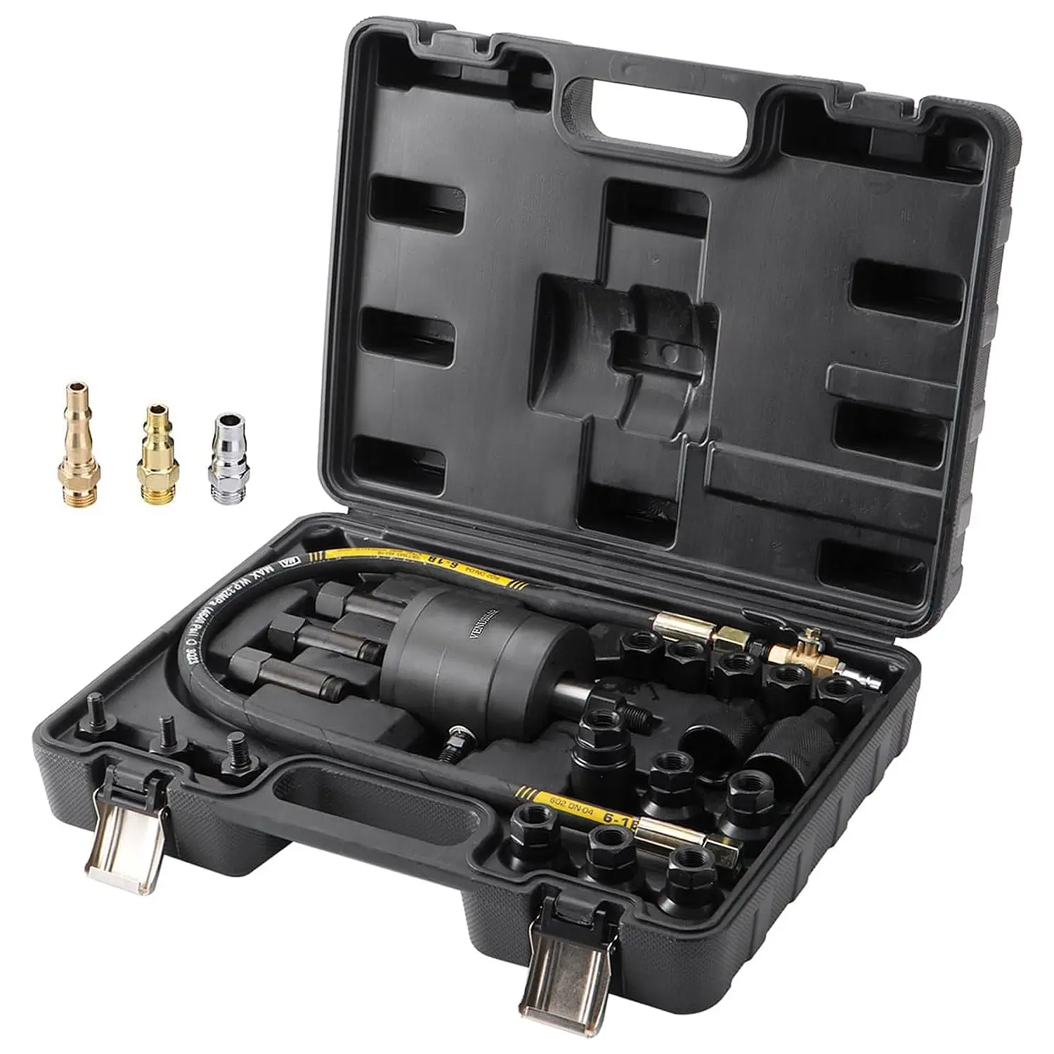 Pneumatic Injector Puller Kit for Diesel Engines 21pcs Diesel Injector Extractor Tool with Air Inlet Hose