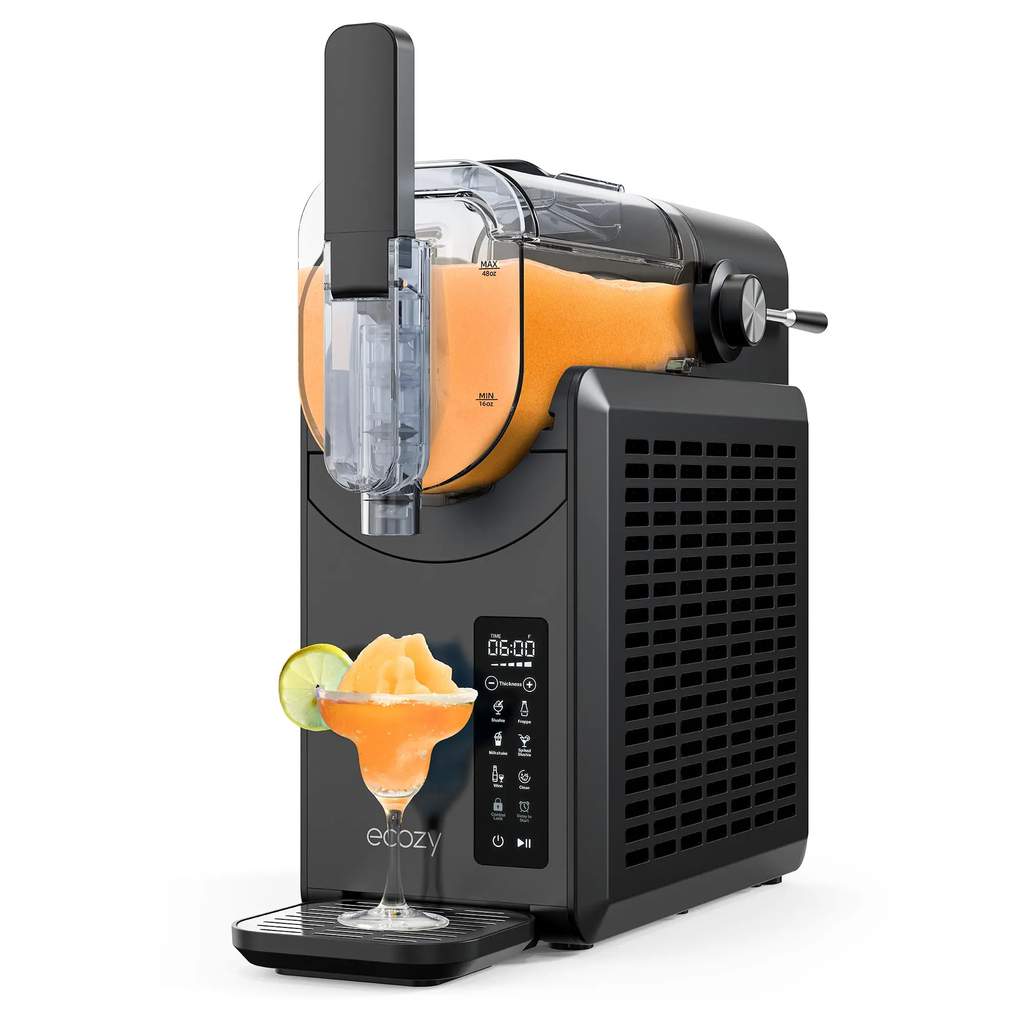 Slushie Machine Frozen Drink Maker No Ice Needed 68 oz Slushy Machine Ice Crusher Small Kitchen Gadget Self-Cleaning Function 5 Versatile Presets for Father's Day Gift