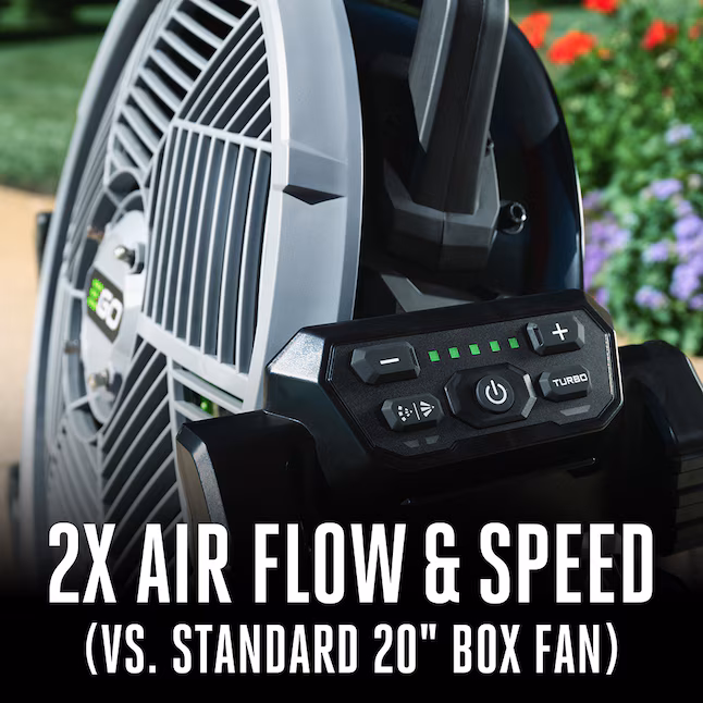 EGO 18-in High Velocity Indoor/Outdoor Misting Floor Fan, Battery Powered, in Grey