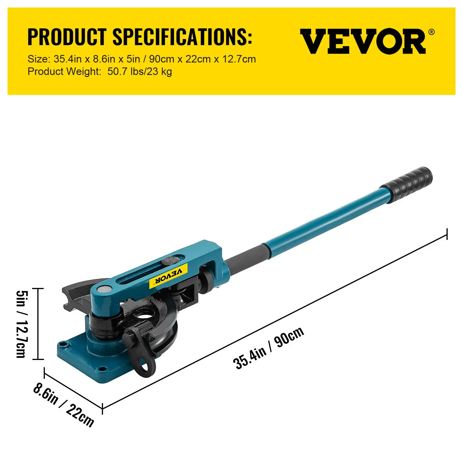 Manual Pipe Tube Bender Set 3/8", Summervibes, 1/2", 9/16", 5/8", 3/4", 7/8", 1" W/Dies