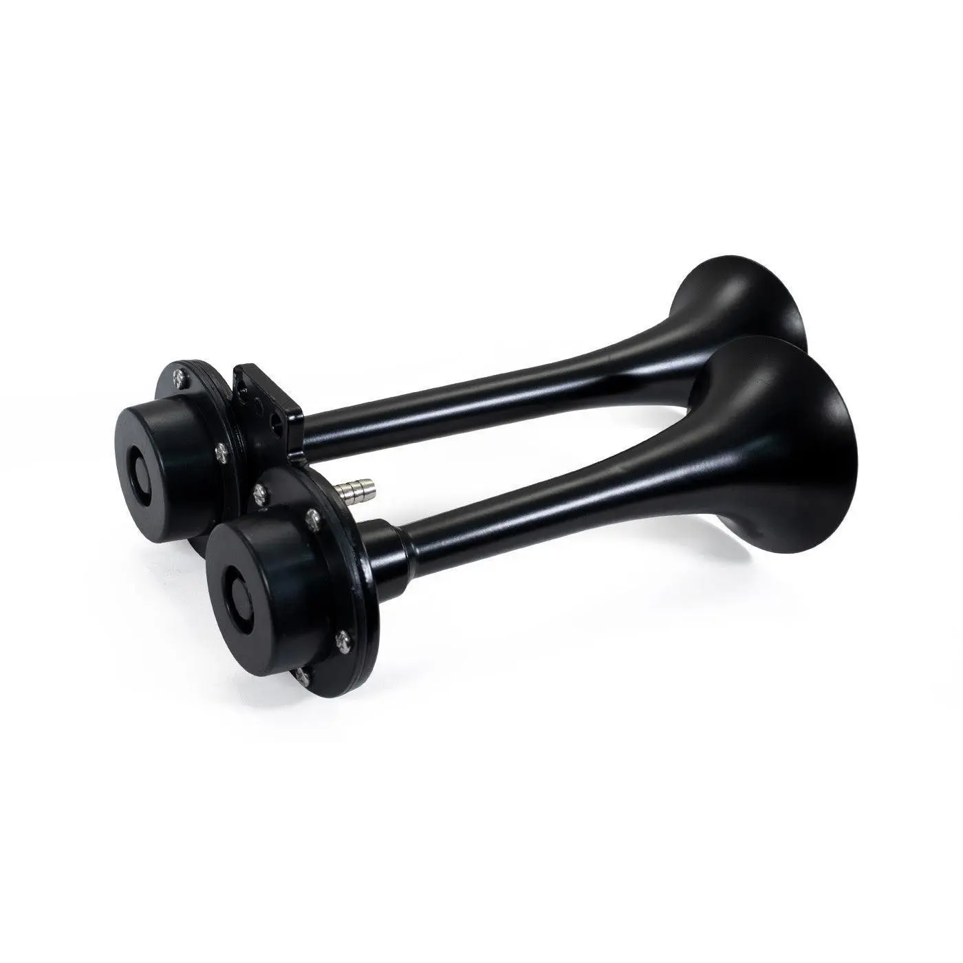 V2 Nightmare Edition Horn Kit - Stealth Black Electric Horn with 12V Compressor & 40 Amp Relay for Vehicle Replacement