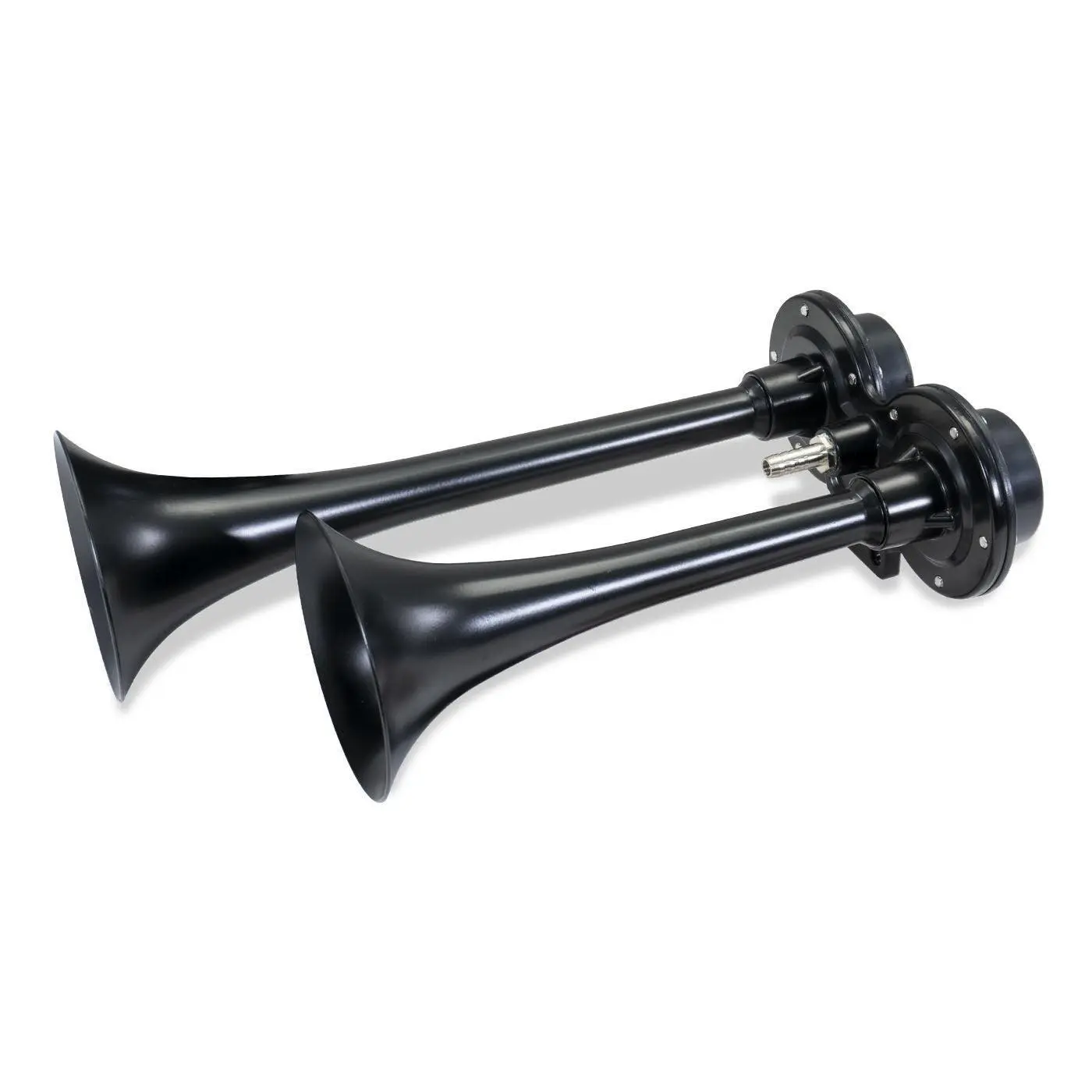 V2 Nightmare Edition Horn Kit - Stealth Black Electric Horn with 12V Compressor & 40 Amp Relay for Vehicle Replacement