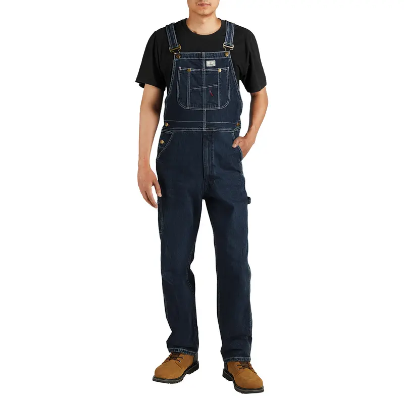 Men's 4-Pack Flex Denim Bib Overalls — Adjustable & Utility Ready