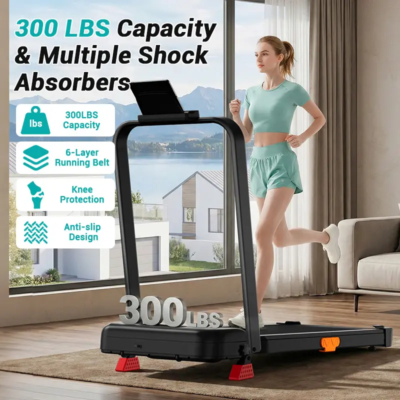 Under Desk Incline Treadmill, High Definition Big Screen Walking Pad with Incline for Home Small, 2.5 HP Quiet Brushless, 300 LBS Capacity