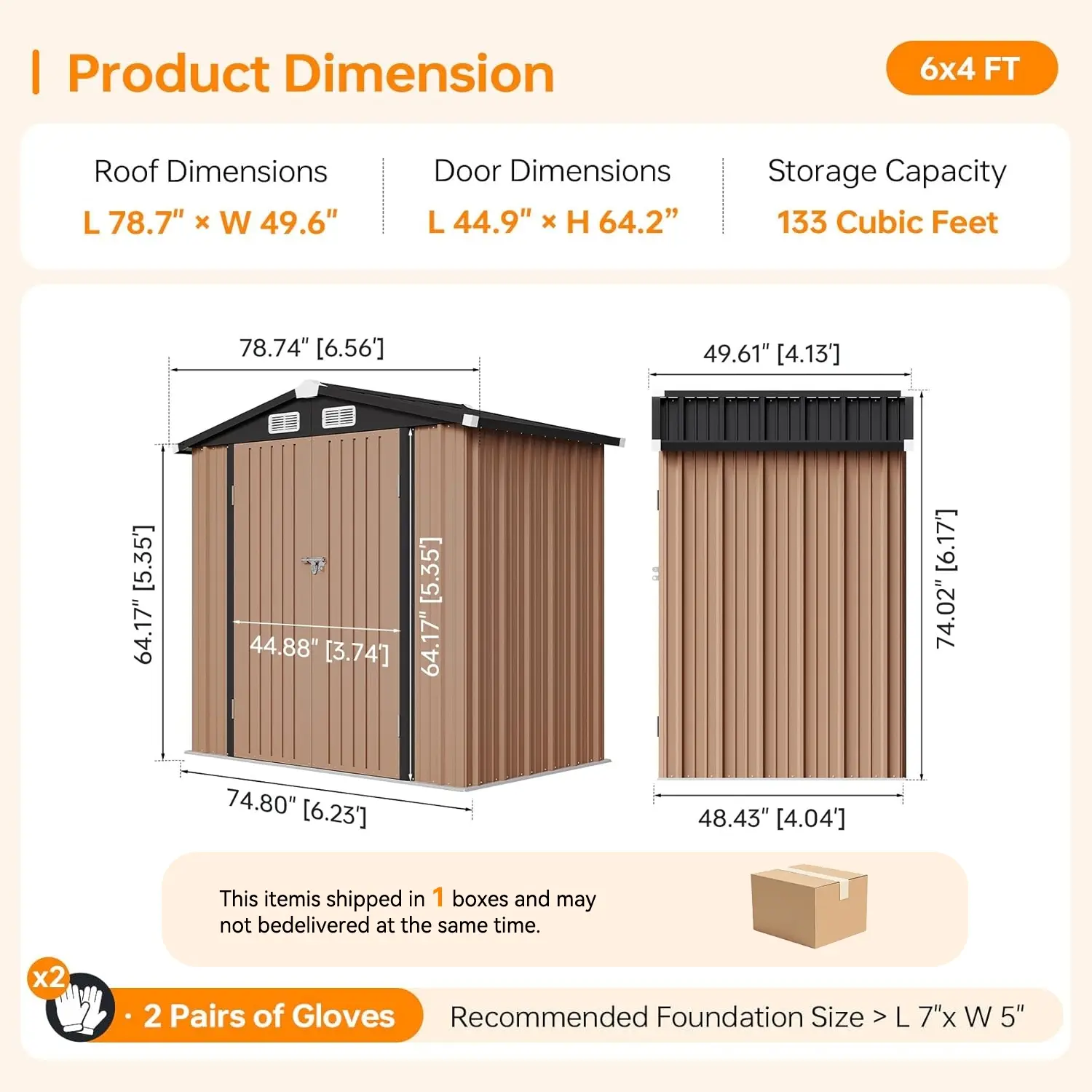 Outdoor Storage Shed Metal Garden Tool Shed with Sloping Roof Lockable Door for Patio Lawn Backyard Black Organizer for Garden Tools & Shelf Organization