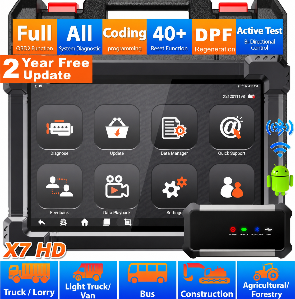 X7 Diesel Heavy Duty Truck Scanner