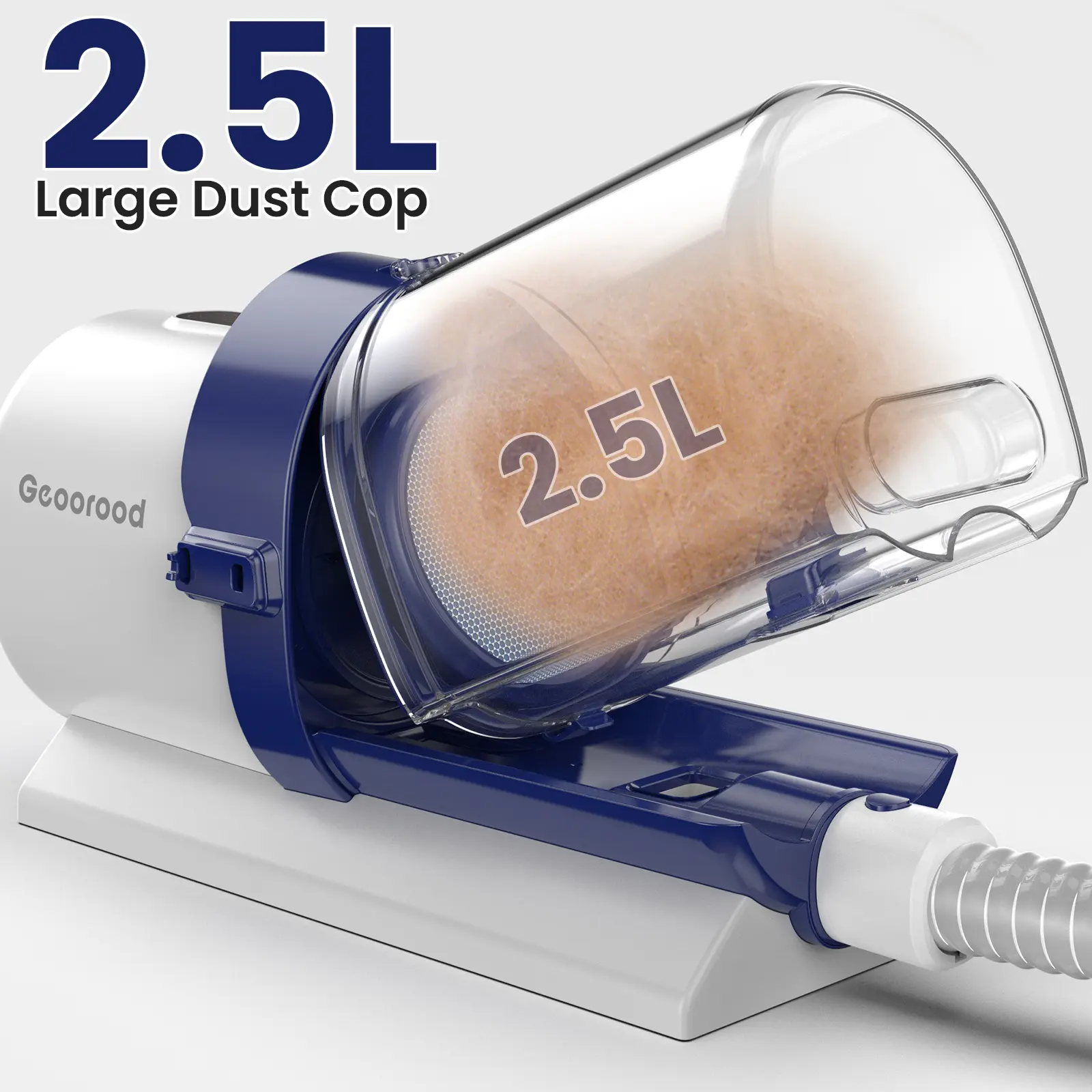 Dog Grooming All-in-One Kit with Vacuum Brush 2.5L Large Pog, Stainless Steel Blades Lightweight Design 13KPa Suction Force Portable Cleaning Set #Summervibes #petlovers