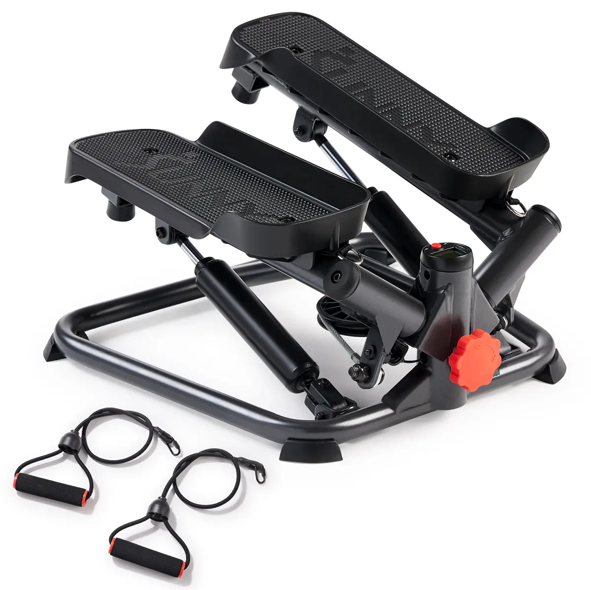 Mini Twist Stepper with Resistance Bands – Full Body Cardio Workout Machine for Legs, Glutes, Core & Home Fitness
