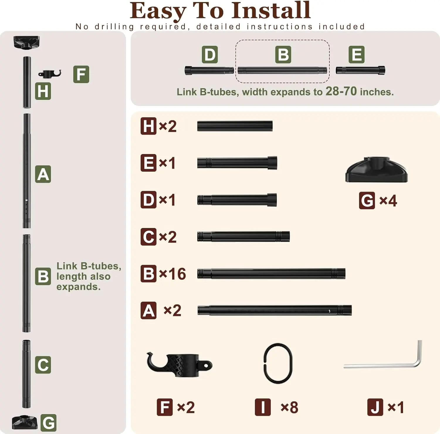 Adjustable Bedroom Partition Rod