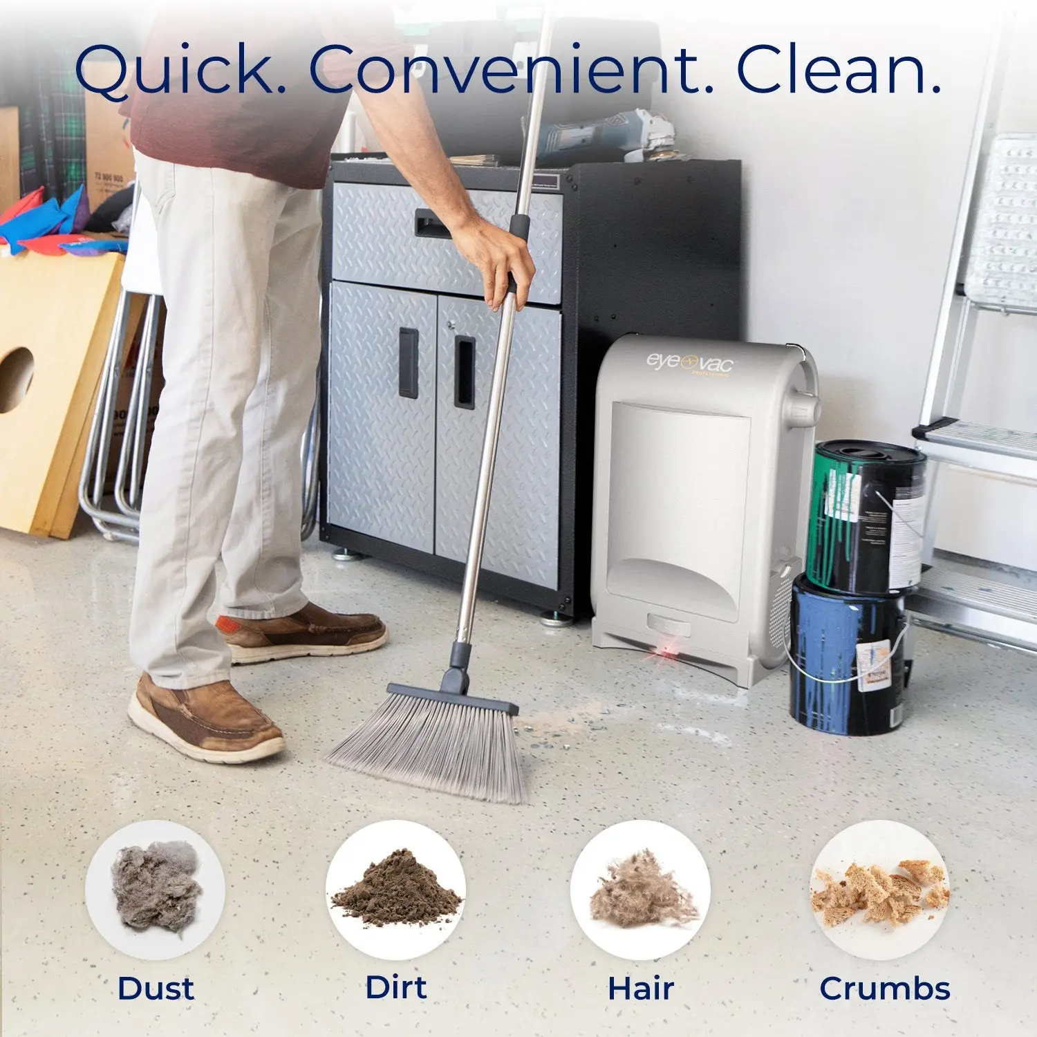 Automatic Dustpan & Touchless Vacuum - 1400W Motor, 23kPA Suction