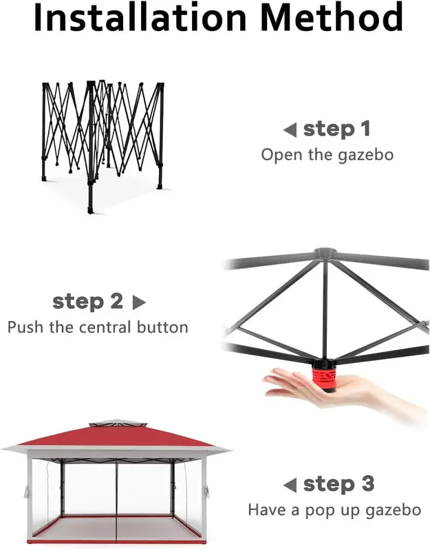 Pop Up Gazebo Tent 13x13