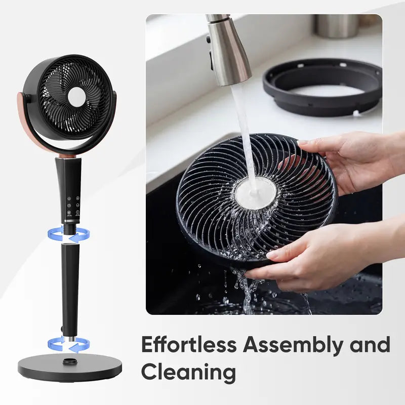 Bedroom Fan | 15 Speed Settings | 120° Oscillation | LED Light | DC Motor | Buy 2 for Popular Choice, Buy 3 for the Best Deal