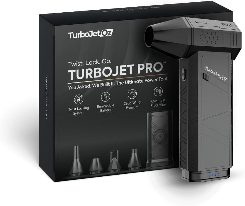 Wireless Jet Fan: 130,000 RPM Super Power Blower & Vacuum Kit