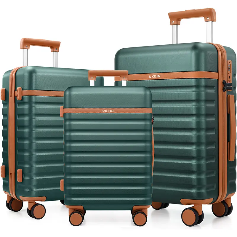3-Piece Luggage Set 20"/24"/28" Hardside Suitcases with Double Spinner Wheels TSA Lock Lightweight Durable Travel Luggage Set #Summervibes