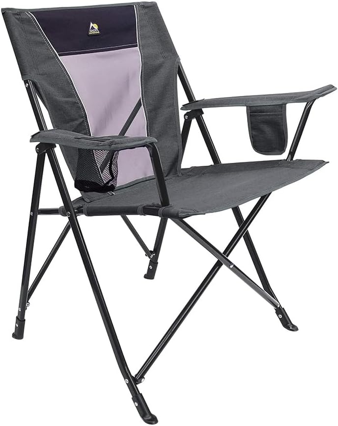 Comfort Pro Rocker Camping Chair | Portable Folding Rocking Chair with Durable Armrests & Drink Holder — Floral