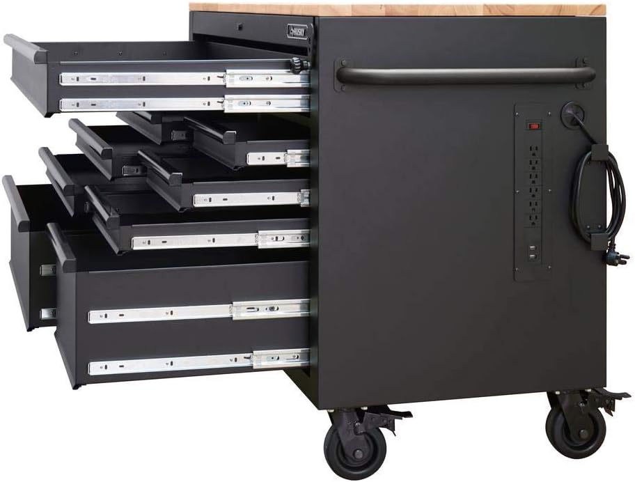 52" x 61cm D 9 Drawer Height Adjustable Workbench