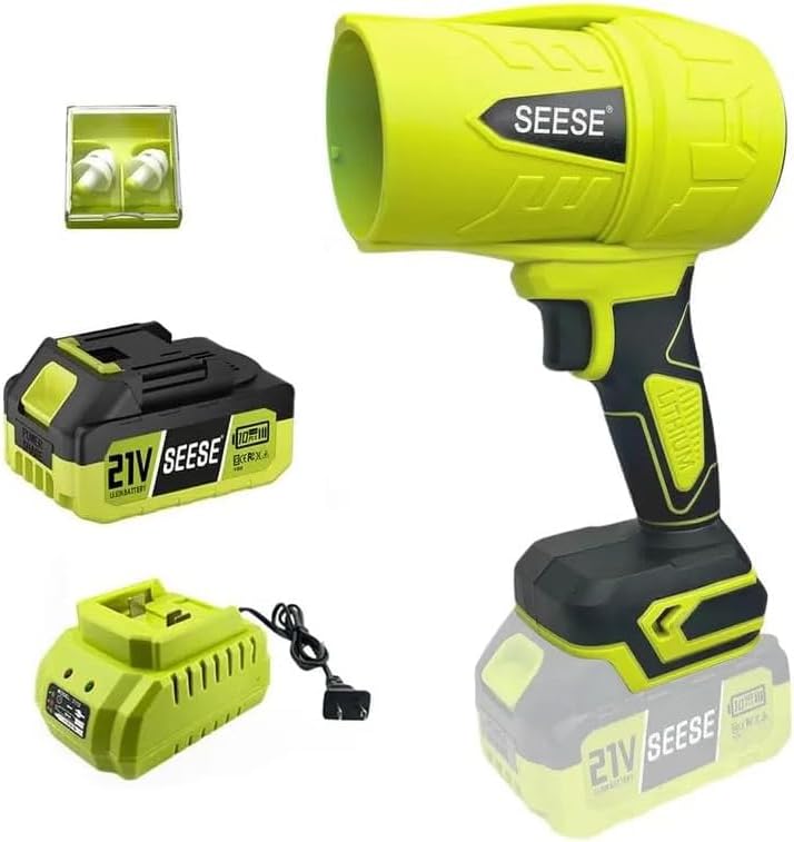 Turbo Jet Leaf Blower: Cordless Leaf Blower for Yard Leaves, Driveway Sand & Car Drying - 450 CFM High Speed with Ergonomic Handle for Easy Operation