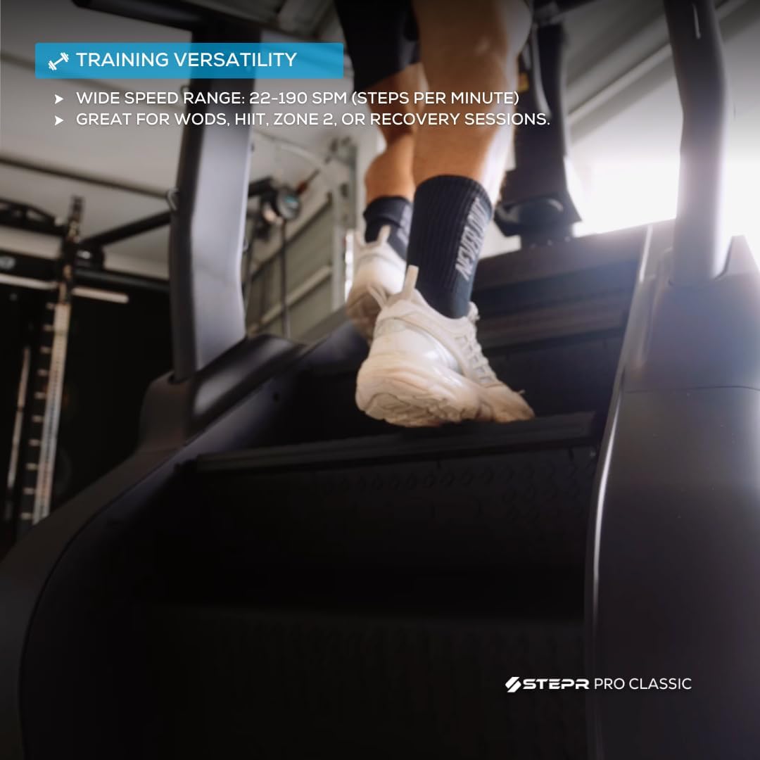 Classic Stair Master with LED Touchscreen, Commercial Grade Stairmaster Machine for Home, 190 Steps/Min, Resistance Band Attachments, 400 lb Capacity