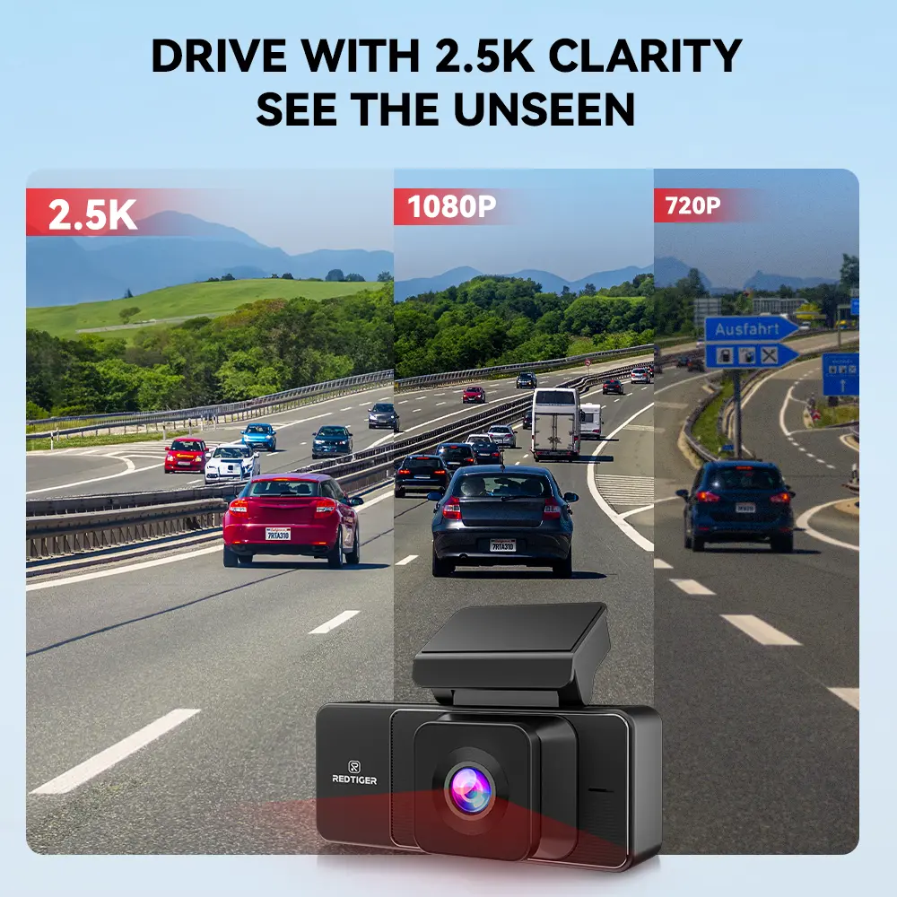 WiFi Dash Cam Front and Rear Inside with 32G SD Card( No SD Card Option In A Better Deal ), 2.5K+1080P+1080P Car Dash Camera for CarsFront and Rear, G-Sensor, 24H Parking Mode, Car rvibe, Car VLOG