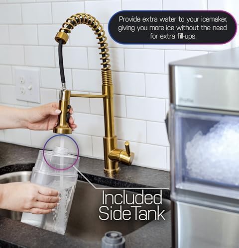 2.0 XL with 1 Gallon Tank, Chewable Crunchable Countertop Nugget Ice Maker, Scoop included, 38 lbs in 24 hours, Pellet Ice Machine with WiFi & Smart Connected, Stainless Steel