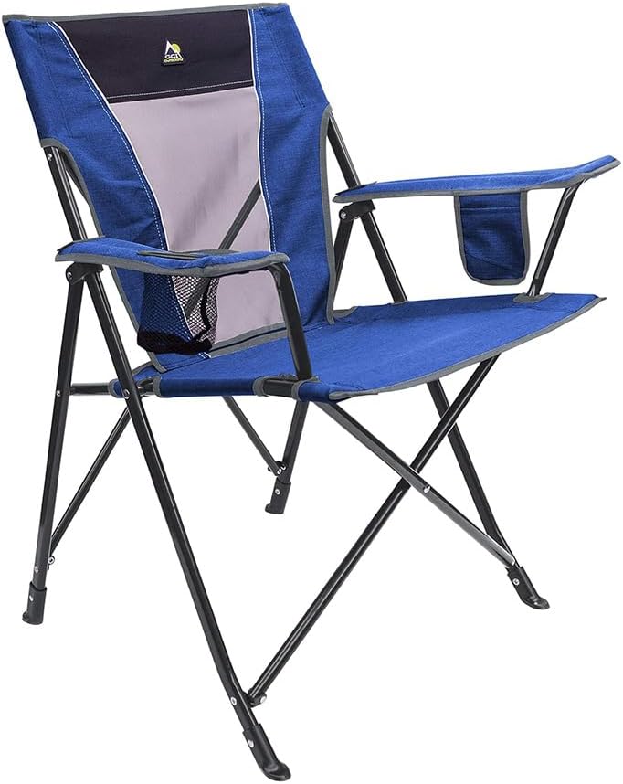 Comfort Pro Rocker Camping Chair | Portable Folding Rocking Chair with Durable Armrests & Drink Holder — Floral