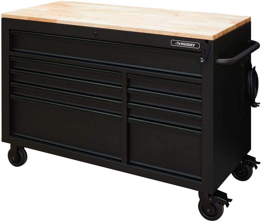 52" x 61cm D 9 Drawer Height Adjustable Workbench