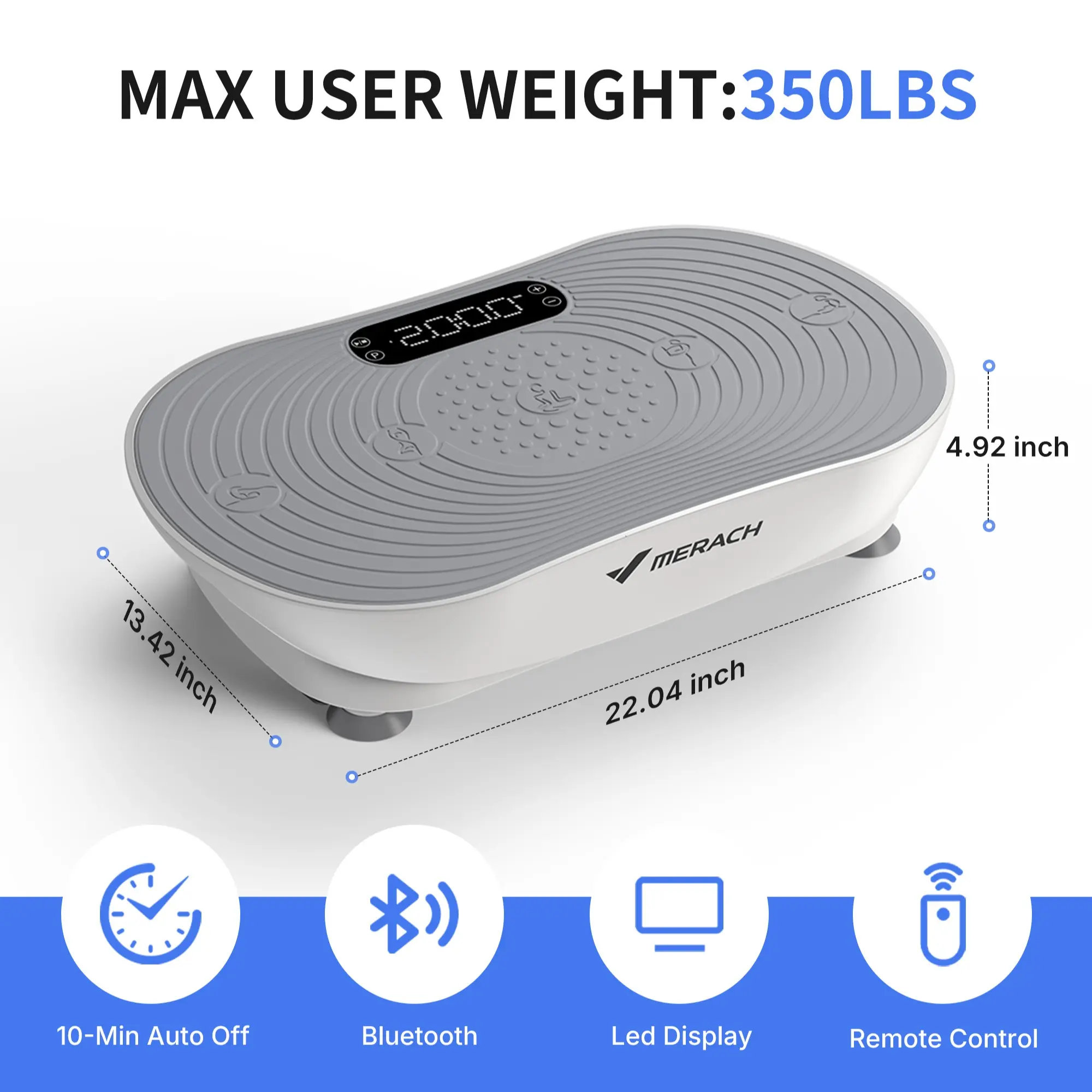 Vibration Plate Exercise Machine – Lymphatic Drainage, Full Body Workout, 400 lbs Capacity, Compact Home Fitness Equipment