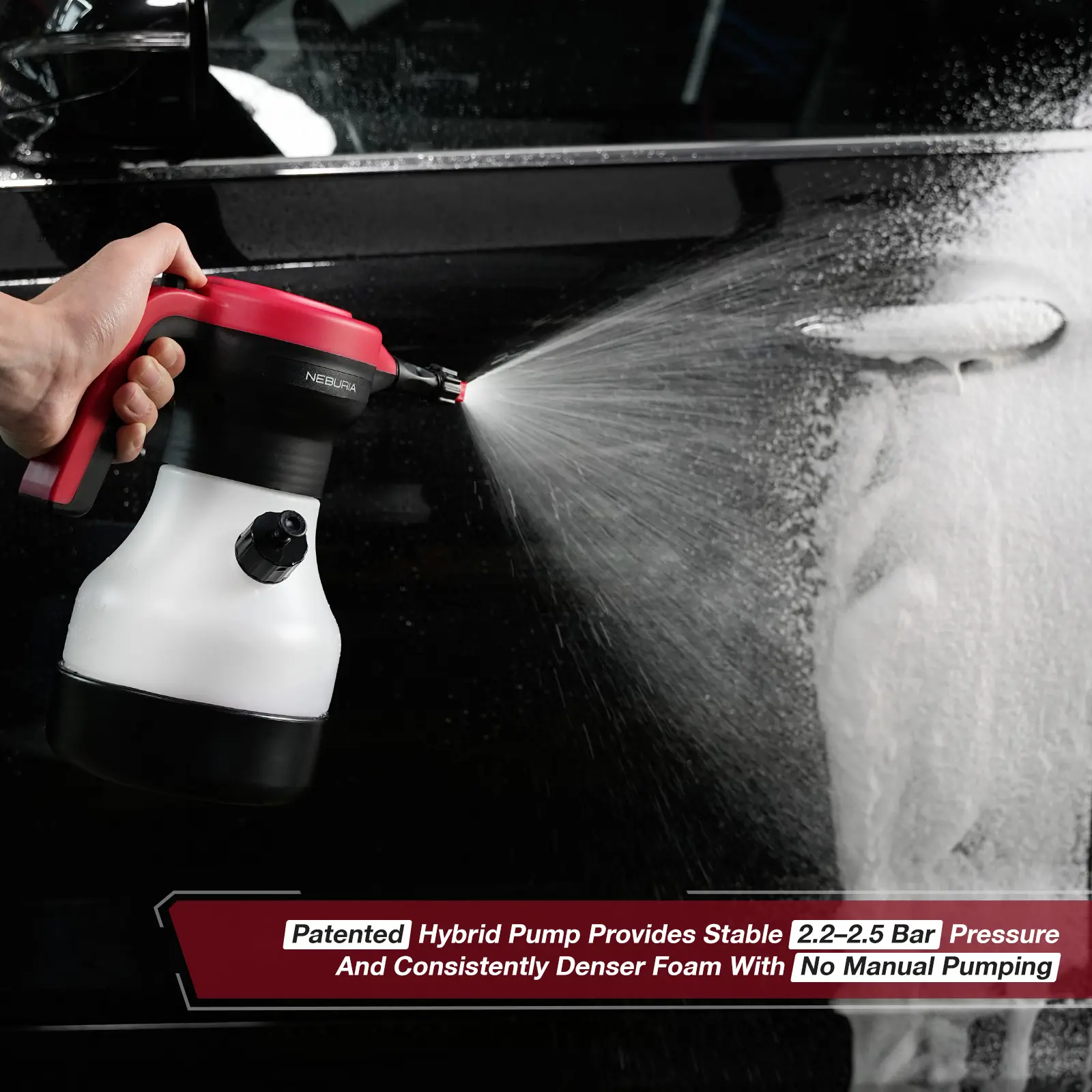 Electric Foam Sprayer,Rechargeable High Pressure Foam Cannon for Car Wash,Auto Detailing,Home,Industrial Cleaning，Smart Pressure Control Core,Ergonomic Handle,Portable Cordless Cleaner for Kitchen,Windows,Bathroom