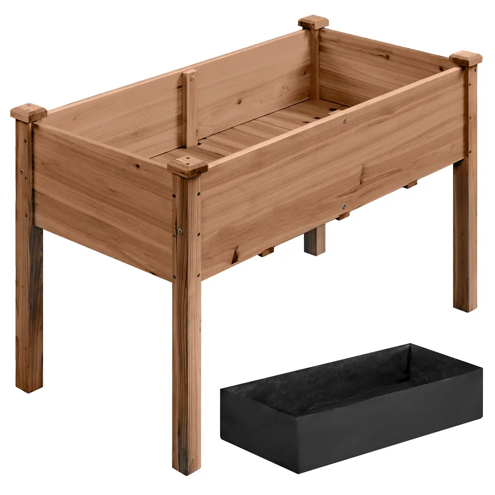 Large Raised Garden Bed Elevated Wooden Horticulture Planter Box with Legs Standing Growing Bed for Gardening/Backyard/Patio/Balcony