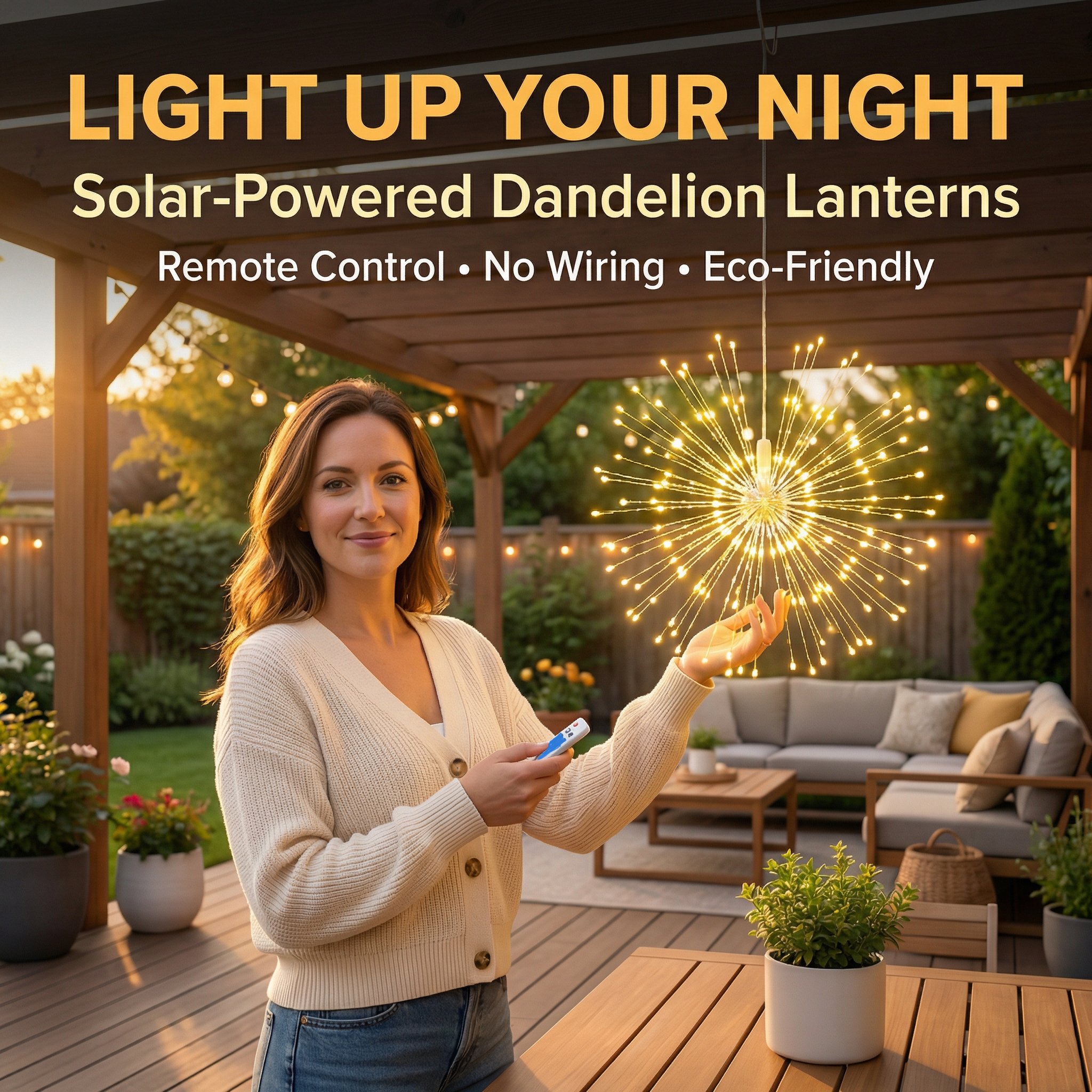 4-Pack Solar Fireworks Lights — 480 LEDs
