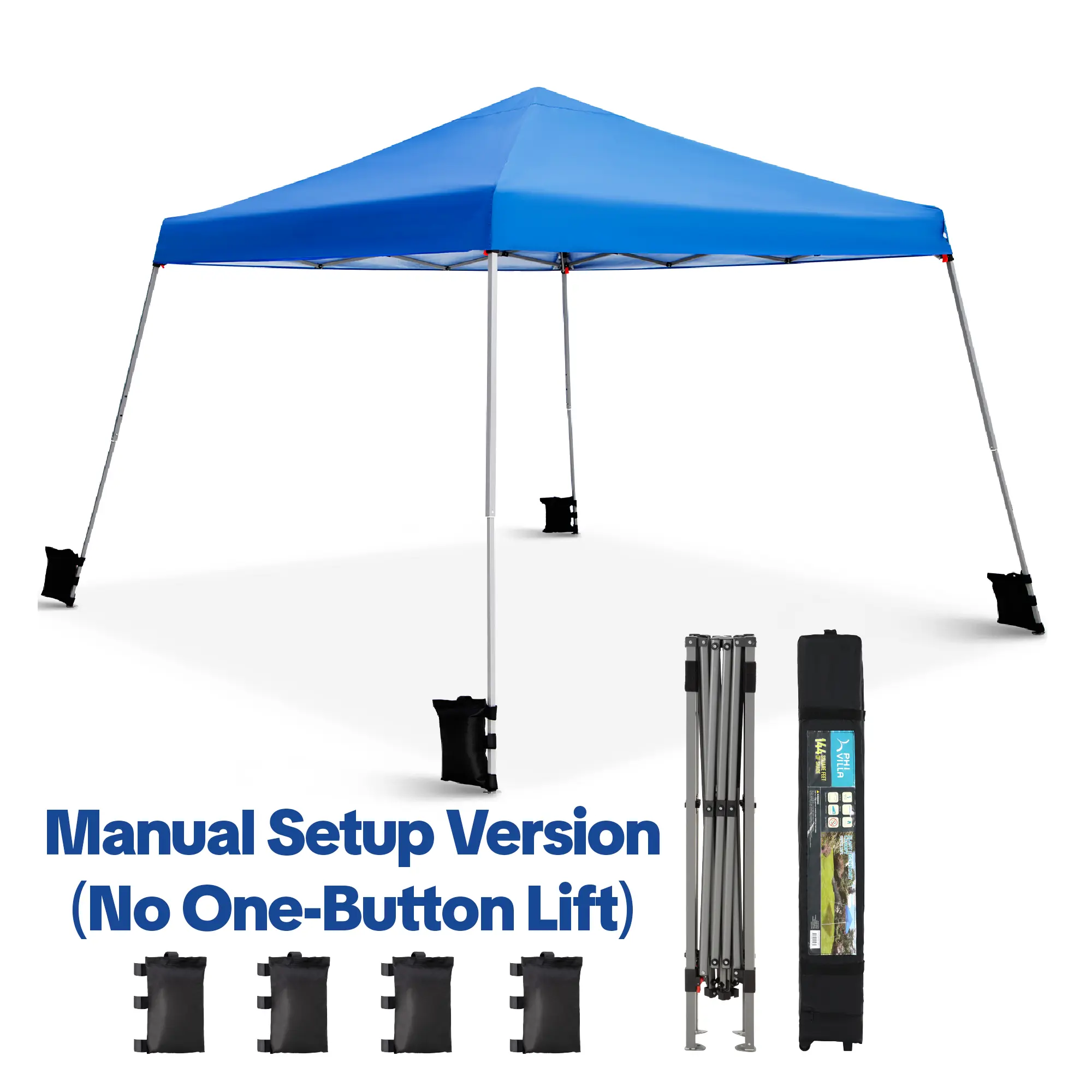 [Waterproof & UV-Resistant] 10x10ft/ 12x12ft Pop-up Canopy Tent, Instant Portable Canopy Tent Outdoor Gazebo, One-Push-To-Lock Outdoor Gazebo with Roller Bag