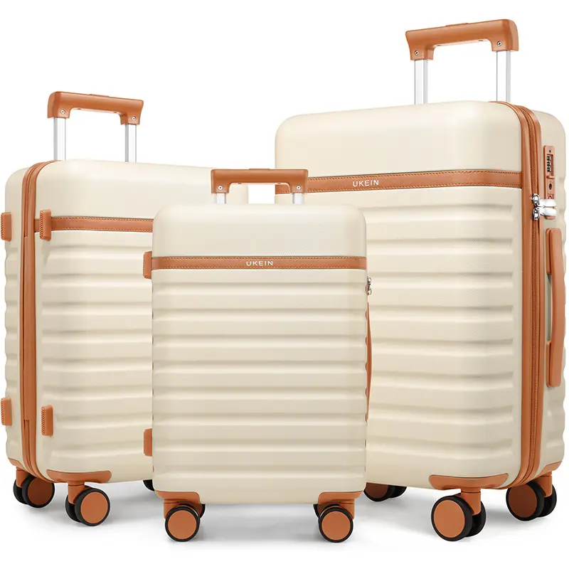 3-Piece Luggage Set 20"/24"/28" Hardside Suitcases with Double Spinner Wheels TSA Lock Lightweight Durable Travel Luggage Set #Summervibes