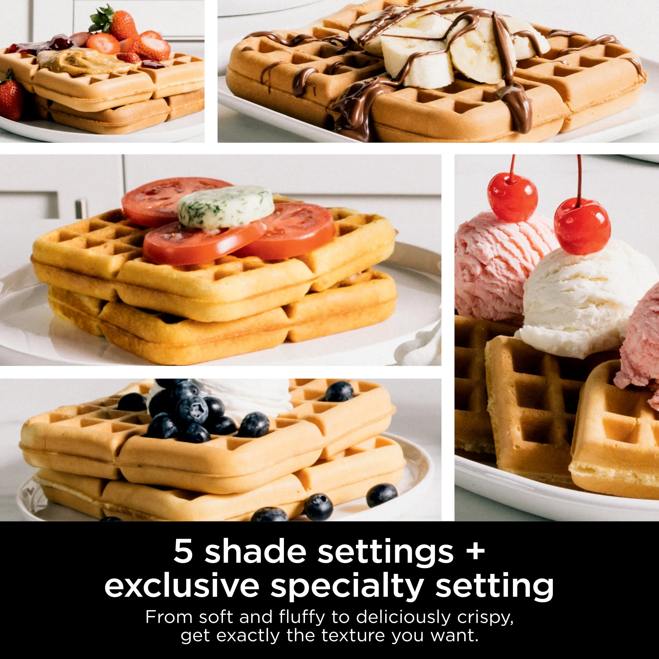 Waffle Maker – NeverStick Nonstick Plates for Thick, Fluffy Waffles with Easy Cleanup