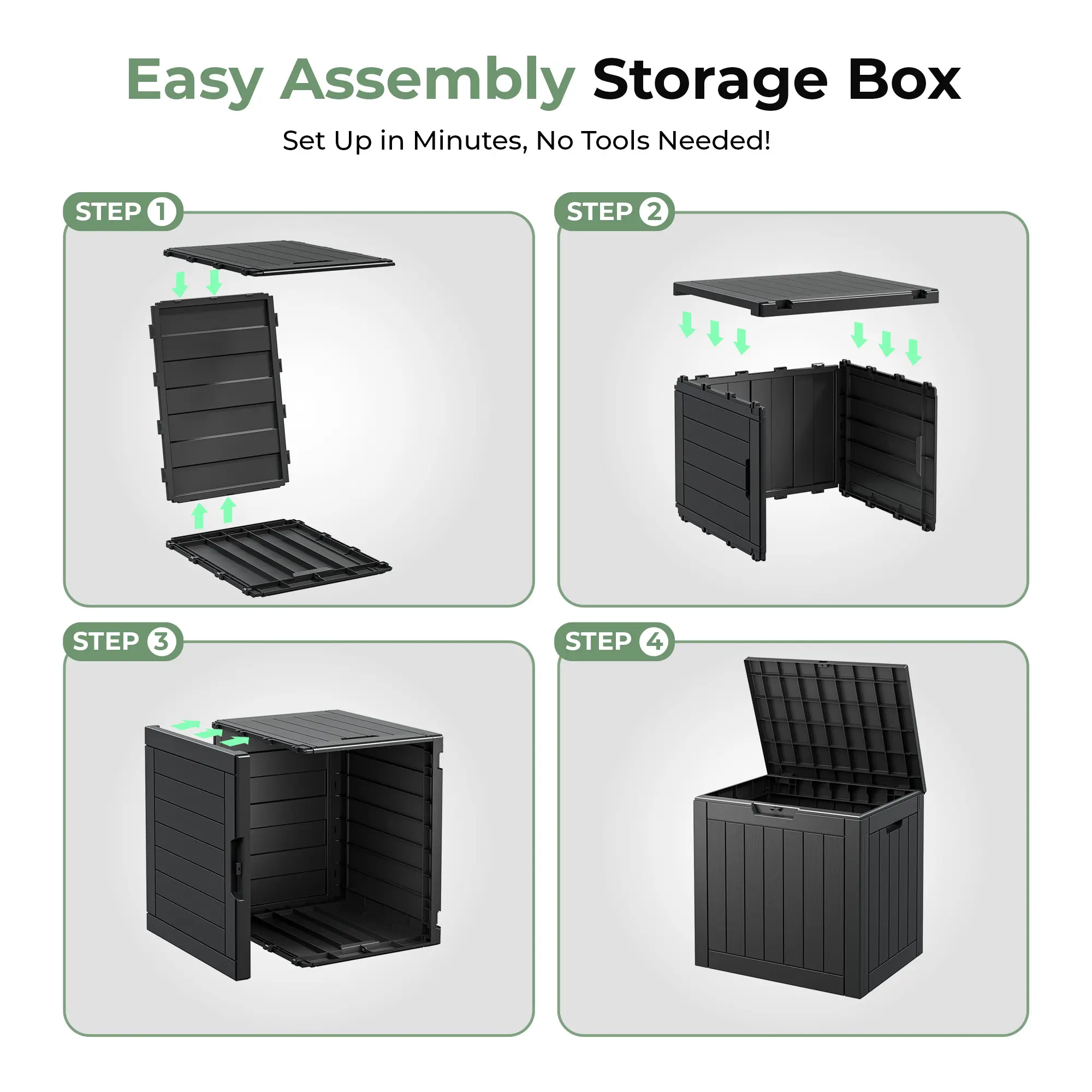 Outdoor Storage Box Weatherproof,  Resin Lockable Outdoor Storage for Secure Package Deliveries and Indoor Storage.Summervibes