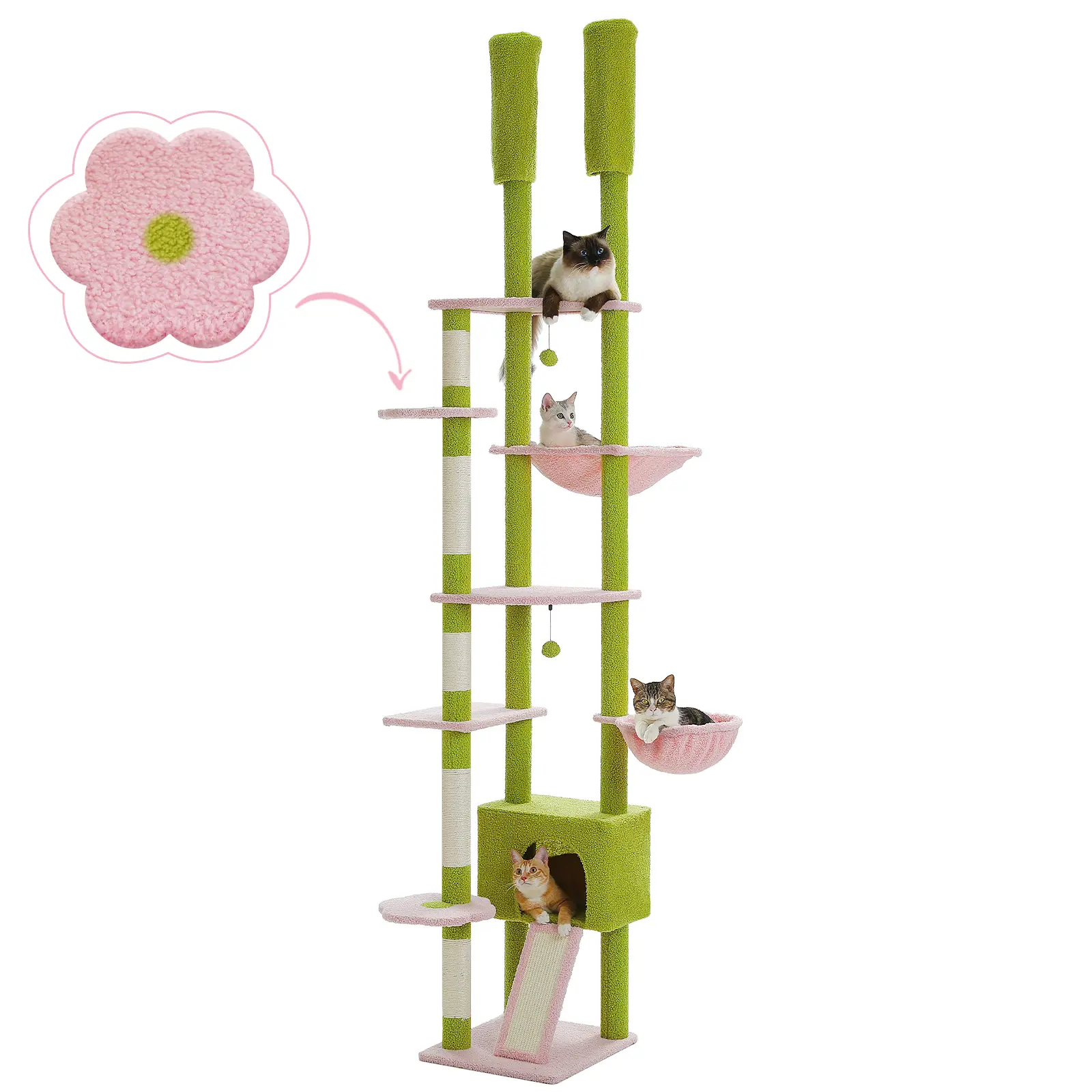 SpaceSaver™ Floor-to-Ceiling Cat Tower