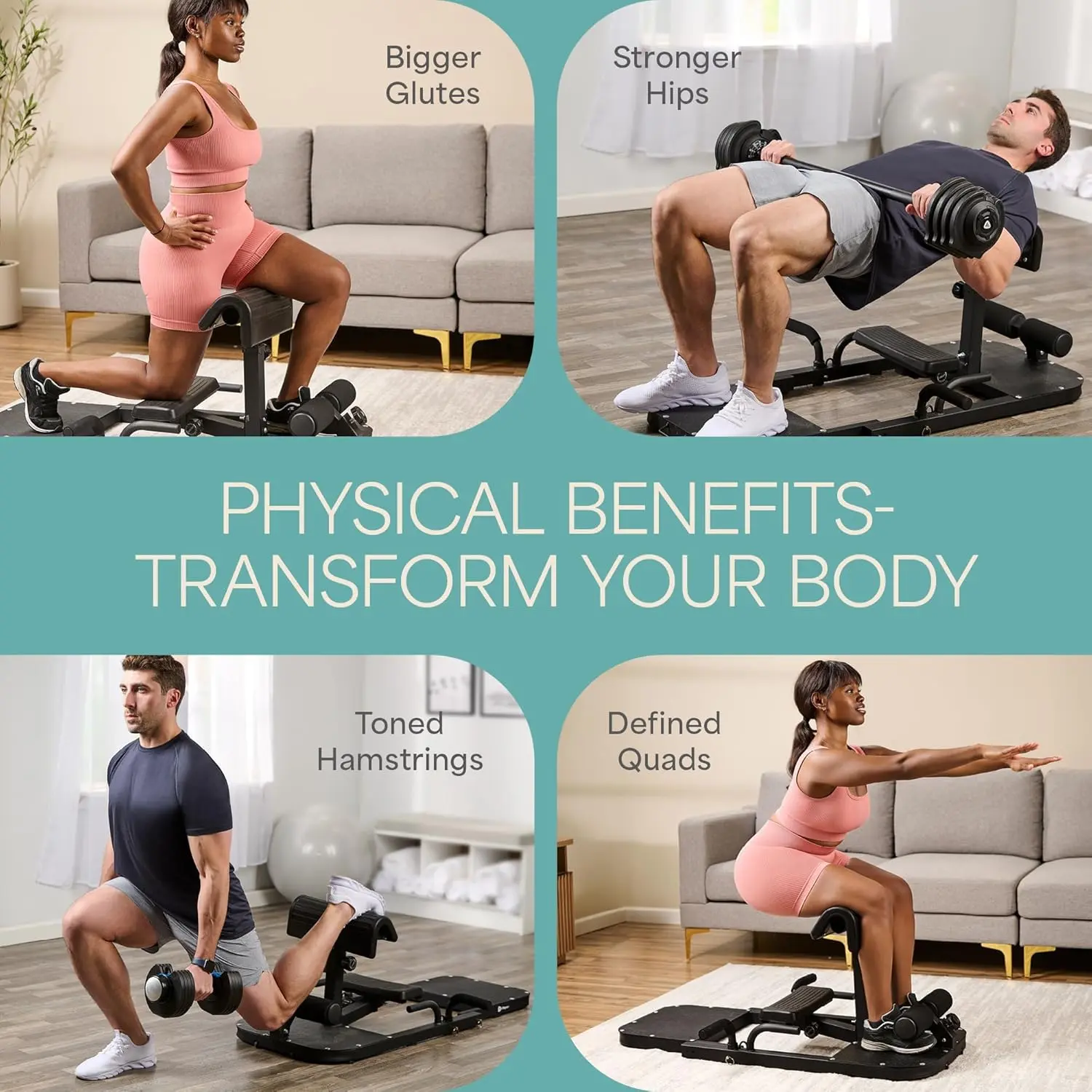 Foldable Hip Thrust Machine – Adjustable Glute & Lower Body Trainer with Lower Back Support for Home Workouts