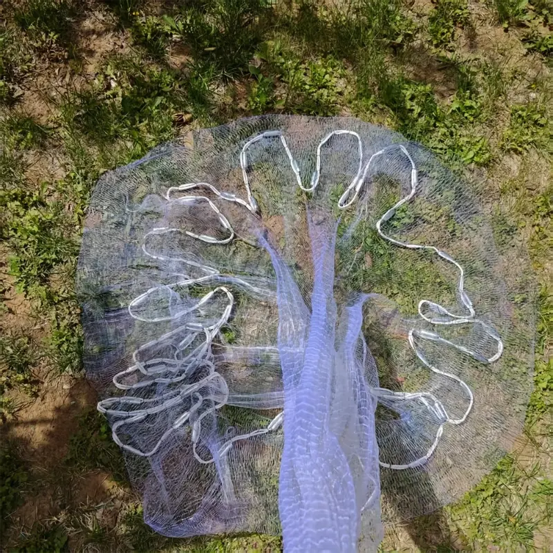 Fishing Cast Net Durable Monofilament White PVC Fishnet with Large Net Pocket for Freshwater Saltwater Fish Shrimp Minnow Bait Easy Setup Strong Design for Anglers Fishermen Teachers Father's Day Gift